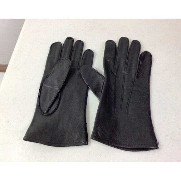 Black Leather Driving Gloves Mens Medium - Picture 1 of 5